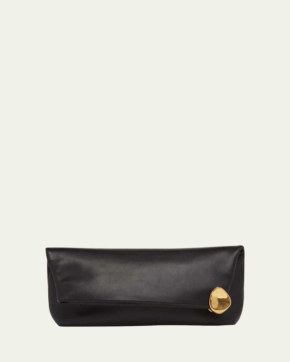 Jewel Pochette Leather Clutch Bag